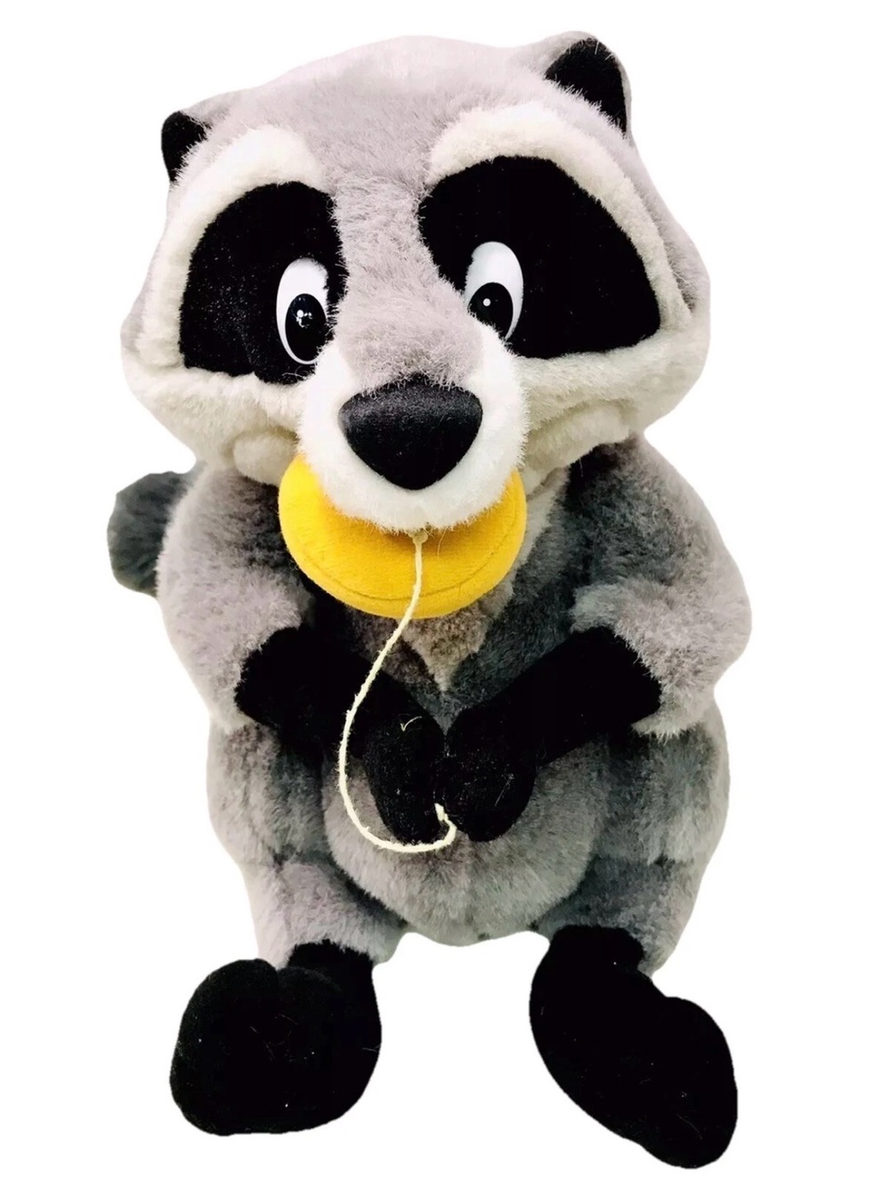 Walt Disney Vintage Pocahontas Meeko Racoon Large Sitting Plush Stuffed Animal